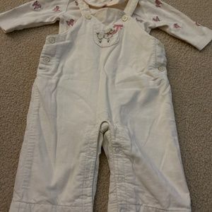 Gymboree poodle inside and overalls